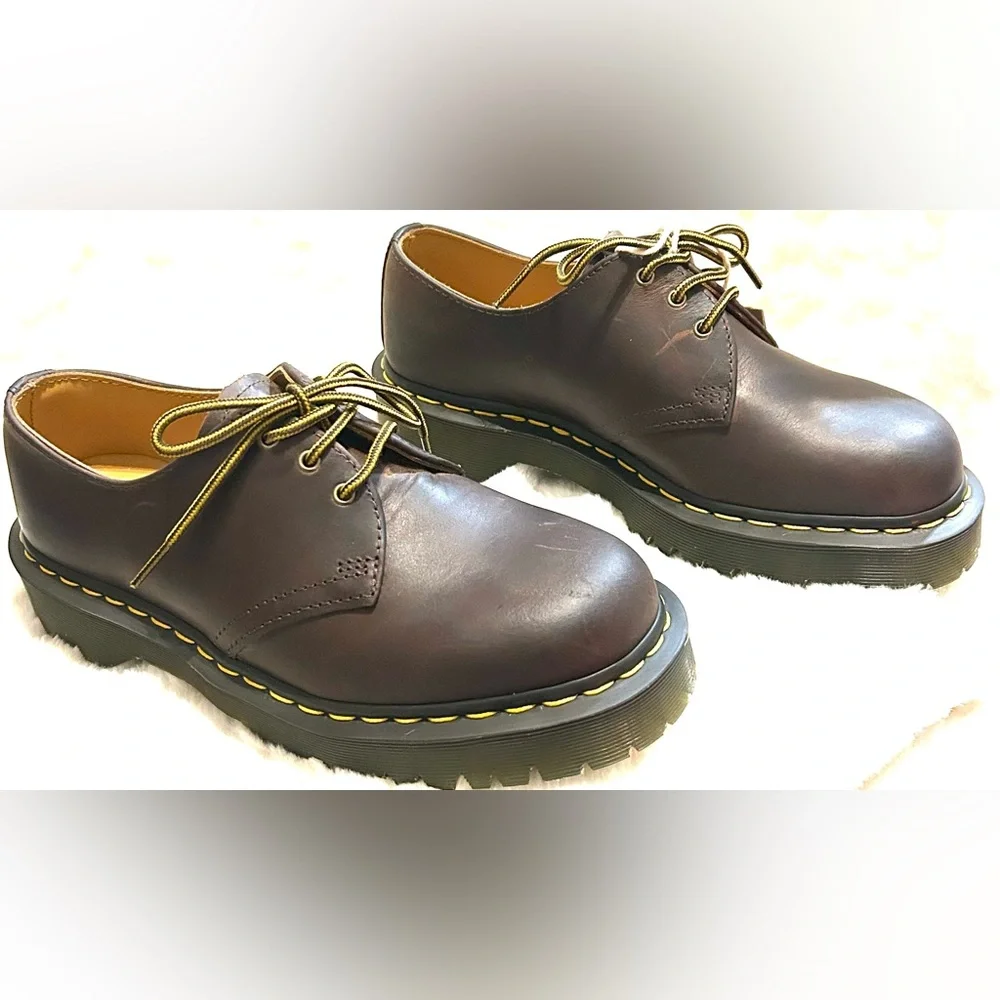 NEW Dr. Martens Unisex 1461 Bex dark brown leather Oxford wms. Sz..8 mens sz. 7 - Picture 2 of 11